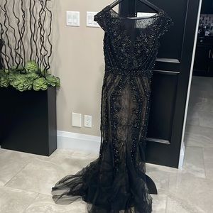 Black beaded dress